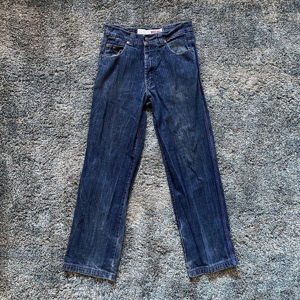 Rich Kids Men's Grunge Skater Wide Leg Relaxed Jeans Sz 32x34 Actual: 32Wx32L - Picture 2 of 10